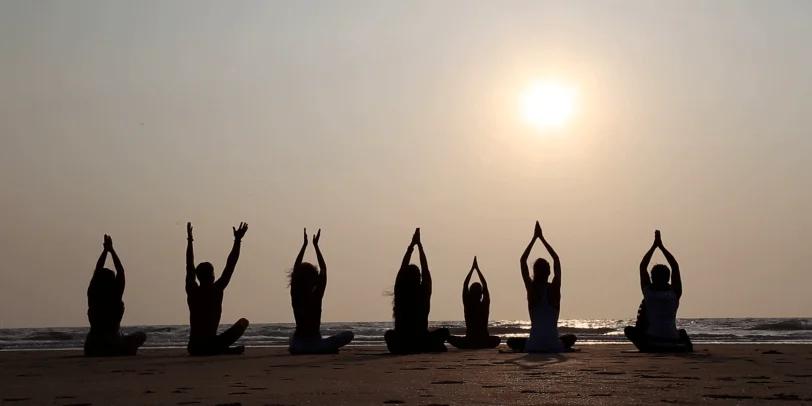 Yoga on the shore