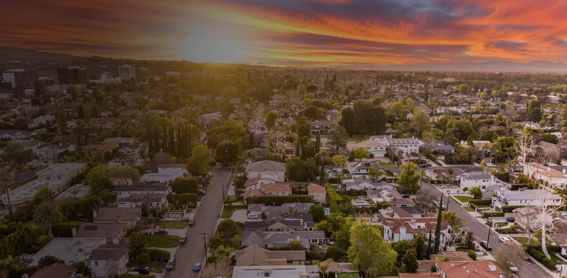 Drug rehab in Garden Grove neighborhood at sunset — a growing community working to combat addiction with access to local rehab services.