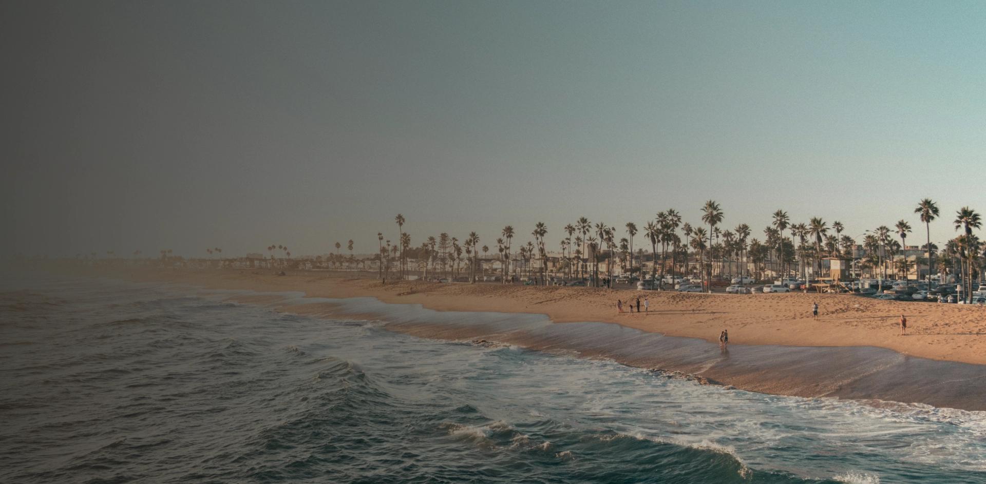 Scenic view of Newport Beach at sunset — peaceful oceanfront setting ideal for reflection and healing during addiction recovery.