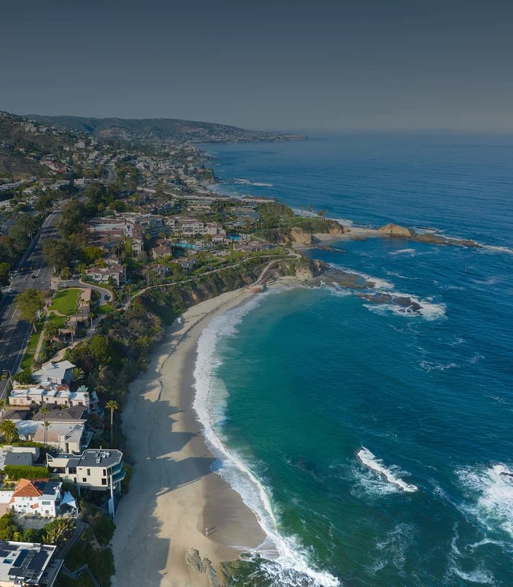 Drug Rehab in Laguna Beach Drug rehab in Laguna Beach - Aerial view of Laguna Beach's pristine coastline — a serene setting that inspires transformation during addiction recovery.