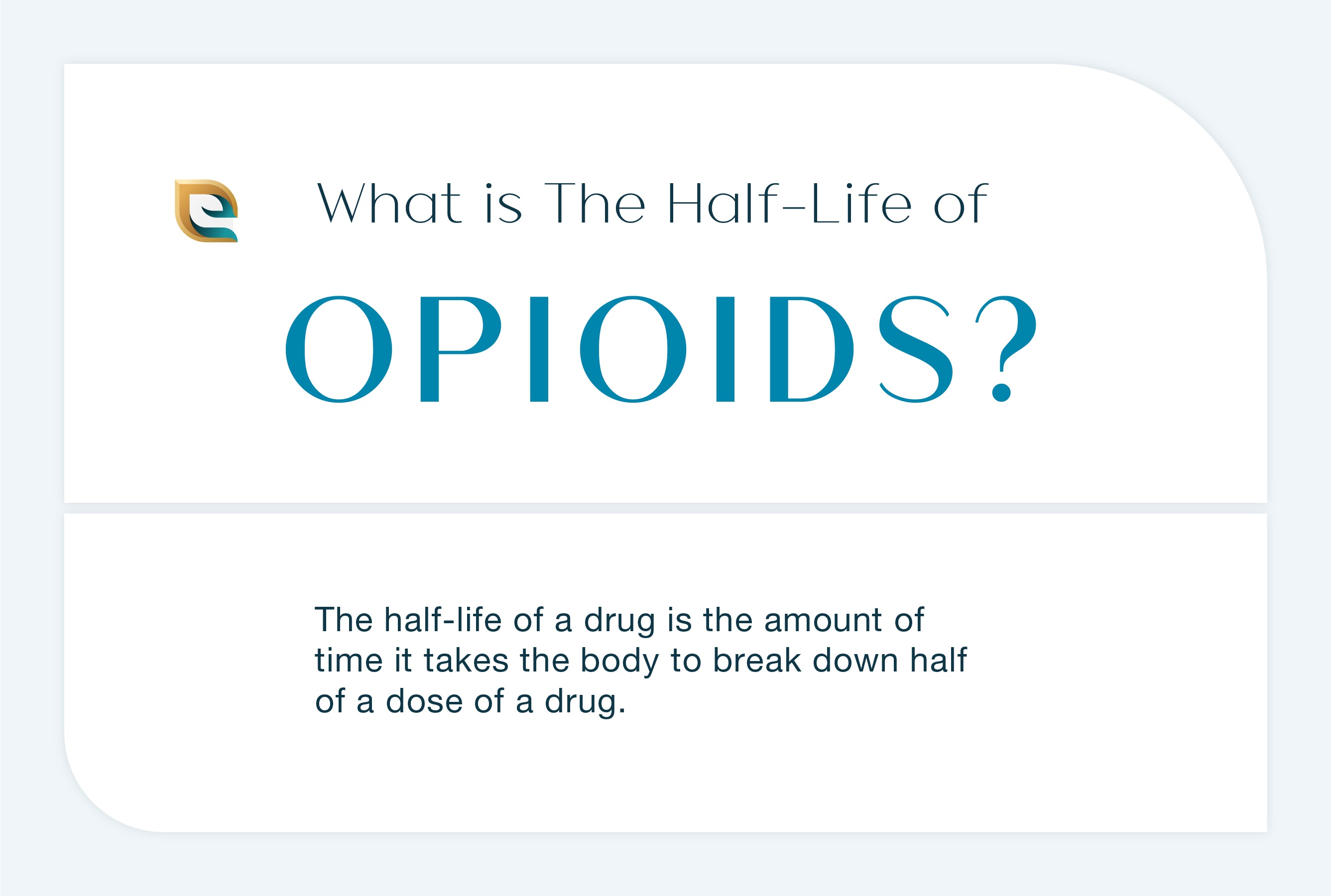 What Is The Half Life of Opioids? This image describes the half life of Opioids.
