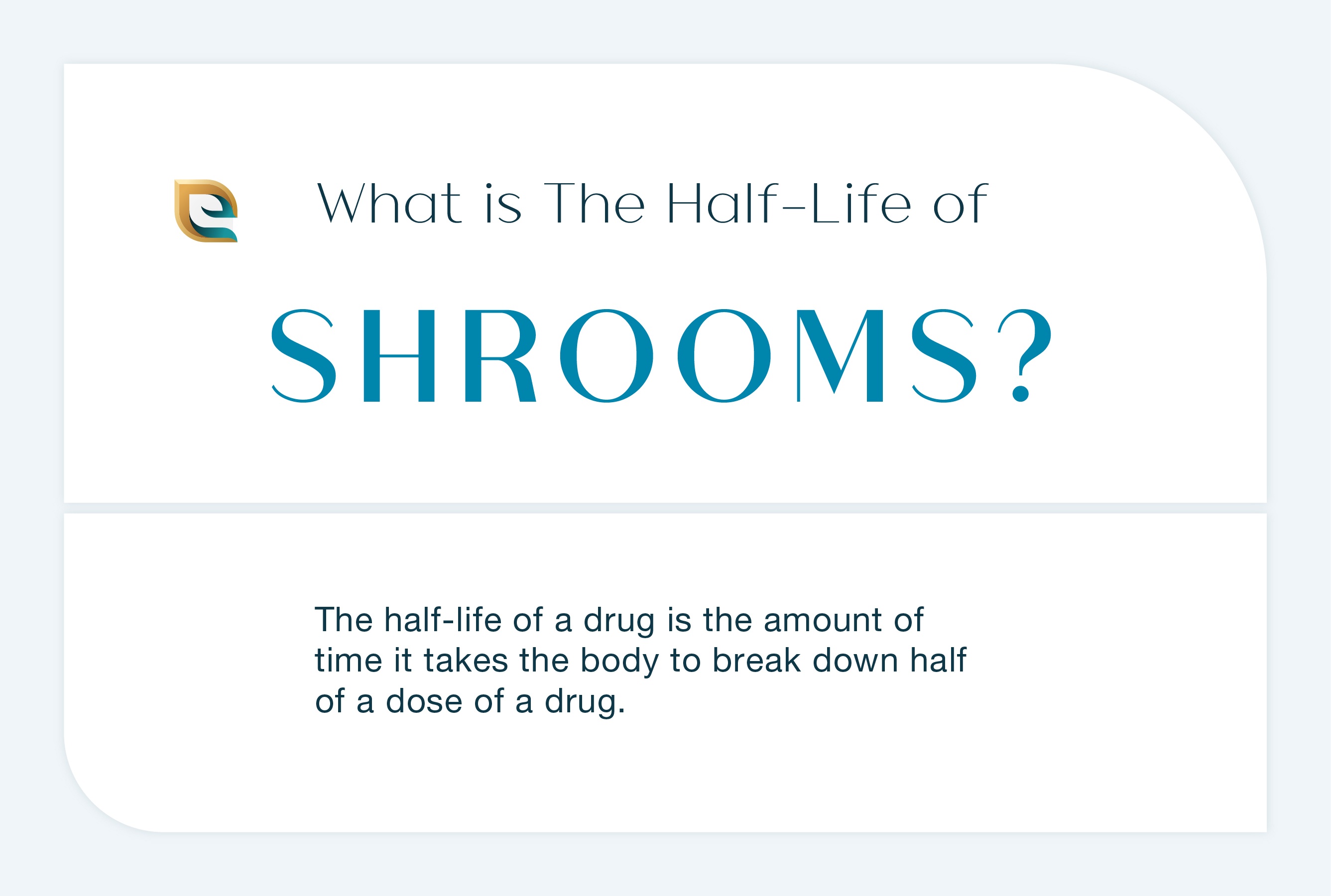 What is half life of Shrooms? This image describes the half life of Mushrooms
