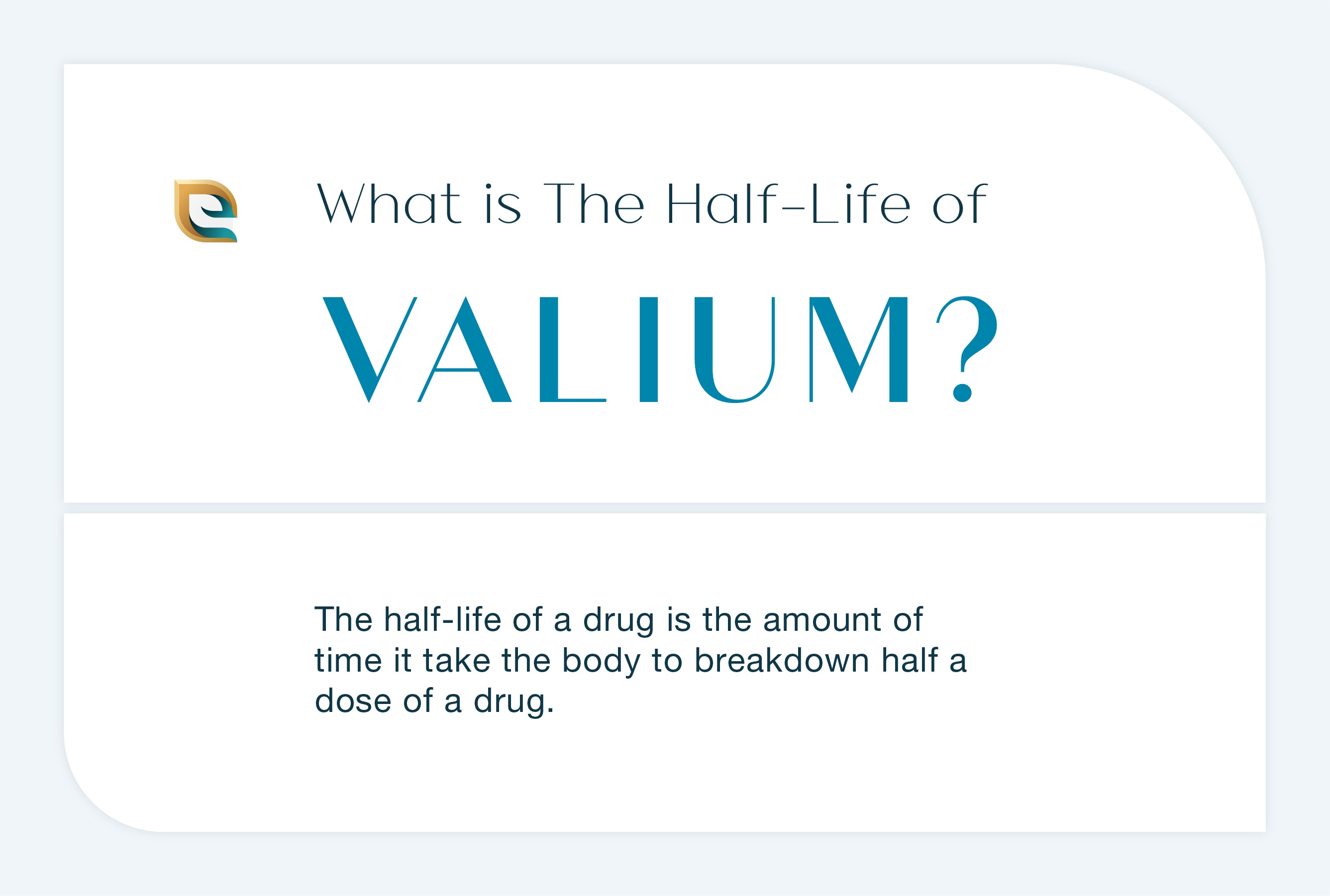 What Is The Half Life of Valium? This image describes the half life of Valium