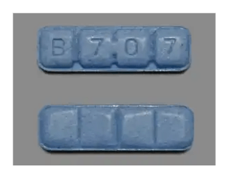 B707 pill blue xanax bar